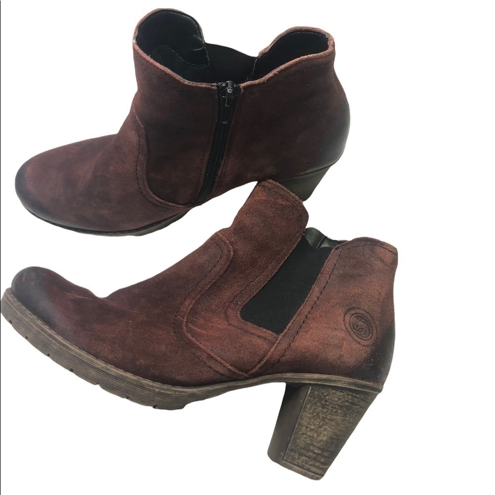 Remonte Suede Block Heel Ankle Boots